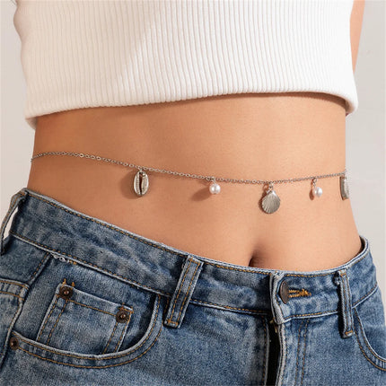 Fashion Boho Gold-plate Multilevel Star Moon Butterfly Snake Pendant Long Waist Chain For Women Beach Sexy Body Chains Jewelry