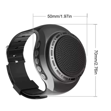 New U6 Wrist Watch Bluetooth Speaker With FM Radio Portable Outdoor Sports Running Wearable Mini Speaker Wireless Subwoofer