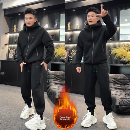 Men's Casual Hoodie & Sweatpants Set - Autumn Two-Piece Couple Outfit