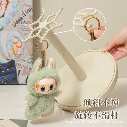 Labubu Plush Toy Display Box Transparent Rotating Doll Figurine Blind Box Display Stand Wholesale Dustproof Storage Box