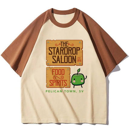 Stardew Valley t-shirt girl Breathable Grunge aesthetic women Y2k Colorful t-shirt Pastel hip hop Y2k anime women aesthetic