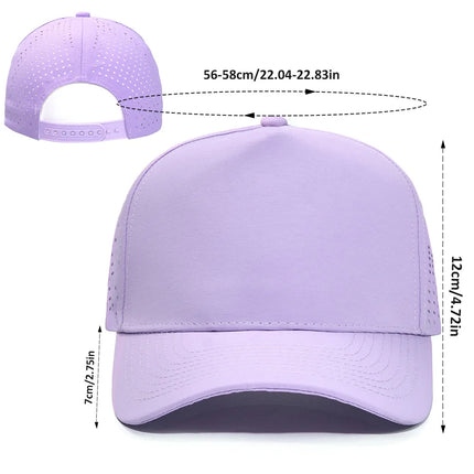 1PC New Five-ply laser perforated quick-drying cap breathable sports visor cap summer waterproof perforated truck baseball cap