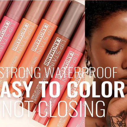 6 Colors Liquid Lip Liner Pencil Long Lasting Nude Lipstick Matte Lip Liner Stick Non-stick Cup Natural Lips Contour Pen Makeup