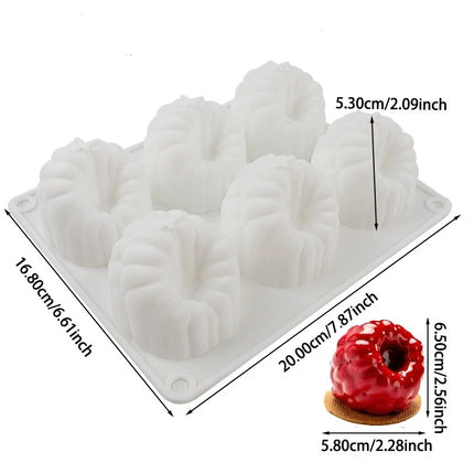 Silicone Mold Pastry 3D Cake Design Mini Cupcake Mousse Muffin Heart Bubble Square Baking Mold