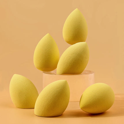 6PCS multi-color professional makeup sponge egg set, high resilience, fine makeup application, smooth facial makeup tool