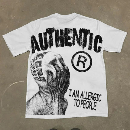 Harajuku Letter Graphic T Shirts Y2k Tops Men Women High Street Oversized T Shirt Pro Choice Streetwear Vintage Tee Clothing