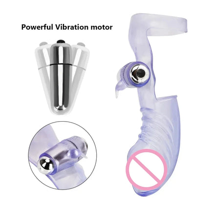 Sex Toys Silicone Finger Sleeve Vibrator G Spot Massager Vibrating Dildo Flirting Vagina Adult Women Hot Erotic Couples Sex Shop