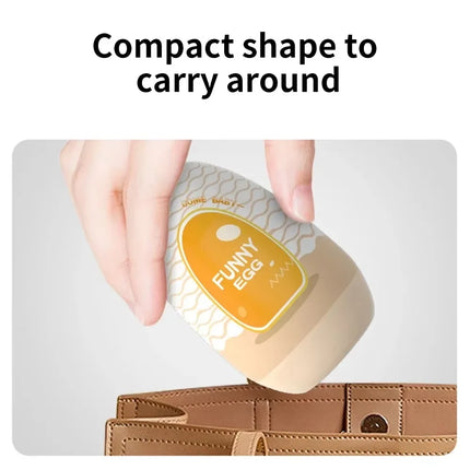 Portable Soft Silicone Personal Massager Egg-Shaped Ergonomic Design Pocket-Sized Male Massage Tool for Comfortable Relaxation