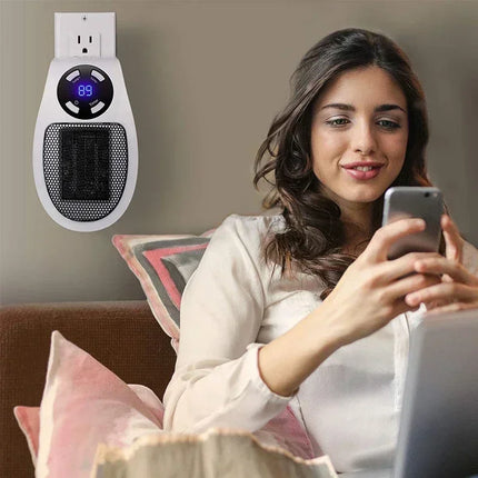 350W Portable Electric Heater with Remote Control, Wall Mounted Home Room Heater for Winter Indoor Heating Fast Warm  heater
