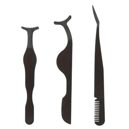 CALIYI Eyelash Curler Eyelash Tweezers Set Professional Stainless Tip Eyebrow Tongs Clip Beauty Makeup Tool For False Eyelashes