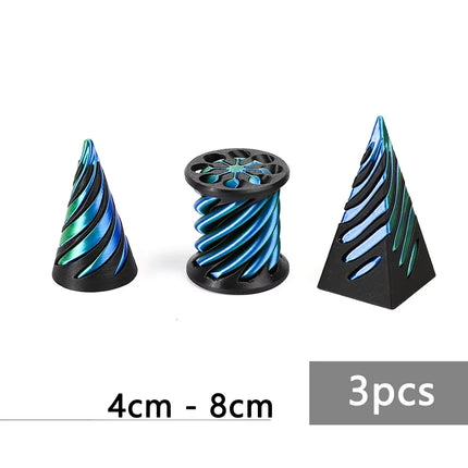 3D Printing Pyramid Dragon Fidget Toys Cone Passthrough Sculpture Spiral Antistress Animal Model Stress Relief Decompression Toy