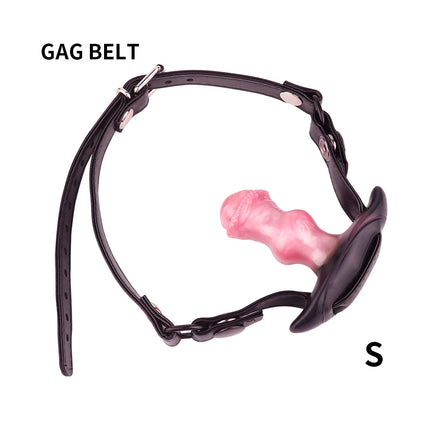 YOCY Mouth Gag Horse Dildo Adjustable Leather Strap Sex Toy For Couple Game Bondage Muzzles