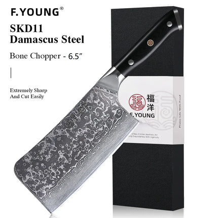 F.YOUNG Professional Kitchen Knives Damascus Steel Japanese Chef Knife Slicer Sashimi Utility Fruit Cooking Kitchenware Utensils