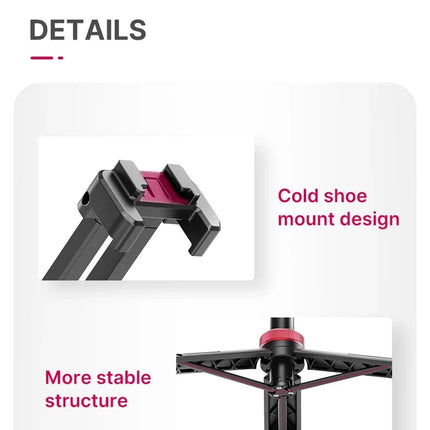 Ulanzi MT-44 1.46M Extend Selfie Stick Tripods Tripod With phone Clamp For Cameras Cellphone Samsung iPhone Huawei Xiaomi Stand