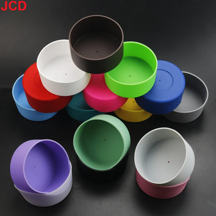 JCD 1pc 9cm For Better Life Soft Silicone Cup Bottom Sheath Protector Sleeve For Glass Water Tea Bottle Anti Damage Accessories