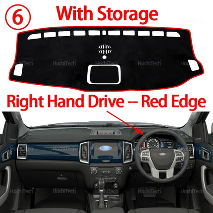 For Ford Everest Ranger P375 2015-2022 Car Dashboard Cover Dash Mat Sun Shade Non-slip Pad Interior Accessories