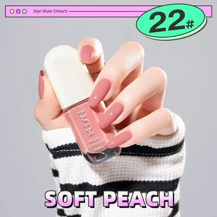 Water-based Nail Polish Tearable Baking Free Solid Color Nail Polish Gel Professional Semi-Permanent Varnish Nail Salon Polish