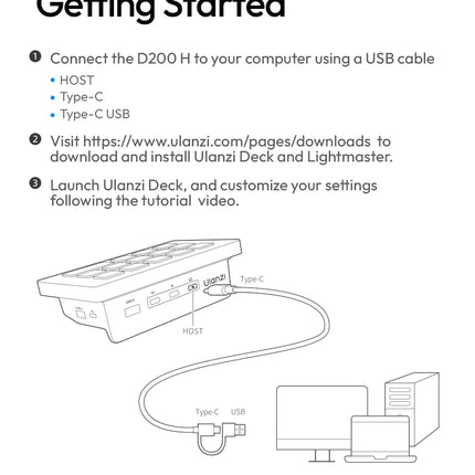 Ulanzi D200H Deck Dock Streaming Controller 7-in-1 One-Tap Creative Hub Customizable Stylish Desk Intelligent Lighting Control