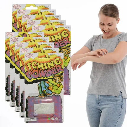10PCS Itch Itching Powder Packages Halloween Trick Prop Itching Powder Prank Halloween Party Supplies ﻿