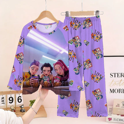 2026 Autumn Children Pajama Sets Cartoon Hunter Sleepwear for Kids 2-14years Teen Pijamas Boys Girls Loungewear Baby Clothes