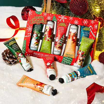 Christmas Gift Set Hand Cream and Lip Balm Set Ultra Wrinkles Nourishing Moisturizing Nonsticky Gentle Skincare for All Skin Use