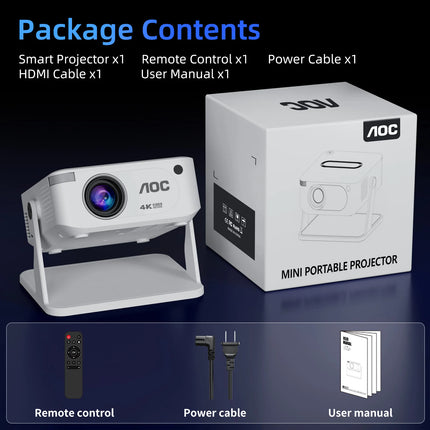 HA109 Projector 4K Android 11 720P Projectors Wifi5 200" Portable Projector Bt5.4 1280*720P Home Cinema Outdoor Projetor