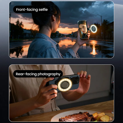 Mini Magnetic LED Selfie Fill Light Portable Folding Cool Warm Dual Color Mobile Phone Taking Photos Universal Pocket Fill Light