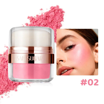 SAM SUGAR 6 color Air Cushion Blush  silky smooth matte eye shadow with an Easy to use Puff for Mushroom Head Loose Powder