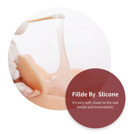 KUMIHO Fake Vagina Breast Form 2TH GEN Silicone Bodysuit D Cup Fake Boobs Silicon Body Transgender Crossdresser Cosplay Shemale