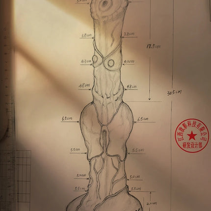 YOCY 12 Inch War Horse Dildo 6.5cm Thick Armor Knot Anal Stimulator Soft Silicone Animal Penis With Sucker Sex Toy For Women Men