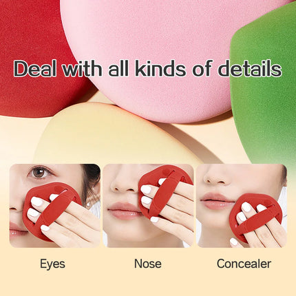 GECOMO Ceative Makeup Powder Puff Wet And Dry Dual-use Sponge Thick Soft & Skin-friendly Beauty Puff Cute