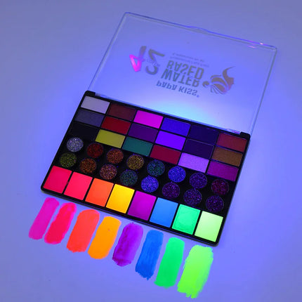 42 Colors Water Soluble Face Body Painting Set UV Neon Glitter Face Paint Art Halloween Christmas Party Body Paint Makeup Kit