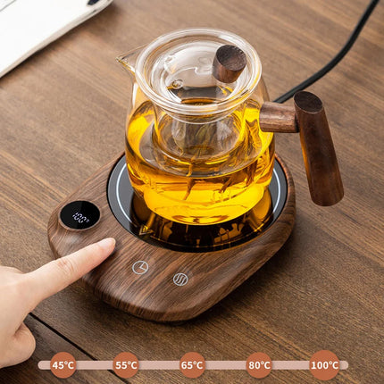 200W Cup Heater Coffee Mug Warmer 100°C Hot Tea Maker Warmer Coaster Heating Pad Hot Plate 5 Gear Cup Heater For Coffee Milk Tea