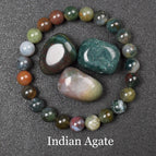6 Indian Agate / 17cm-6.7inch / 6mm beads