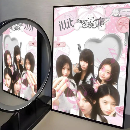 Kpop Band I-ILLIT Poster Trendy And Easy-to-Apply Wall Art Stickers For Home Decor And Dorm Room Walls