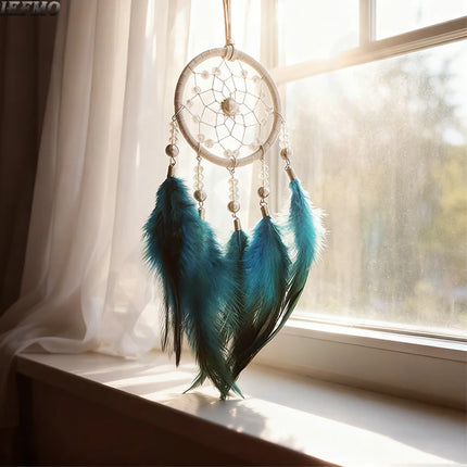 Feather Wind Chime Pendant Car Pendant Outdoor Garden Decoration Sun Catcher Bedroom Art Decoration Holiday Party Home Decor