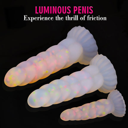 NEW Luminous Anal Plug Female Masturbator Expansion Anal Dildos for Women Soft Silicone Butt Plug Gay Sex Toys Prostate Massager
