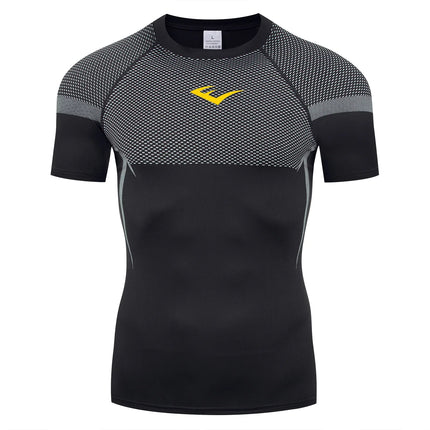 Compression Shirts Men's Rashguard Quick Dry Gym Fitness Shirts Spring Beach Surfing Athletic Sport Running Workout Tops Tees