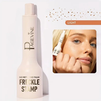 Fake Freckle Pen, Natural and Realistic Freckle Makeup for Sun-Kissed Face, Waterproof,Long-Lasting, Quick-Drying, 5-Point Stamp
