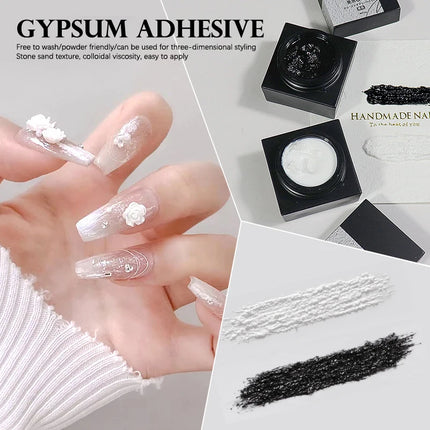 1Jar 3D Sand Texture Nail Drawing Carving Gel - Plaster Effect Relief No Wipe Gel Polish For UV LED Nail Lacquer Decor