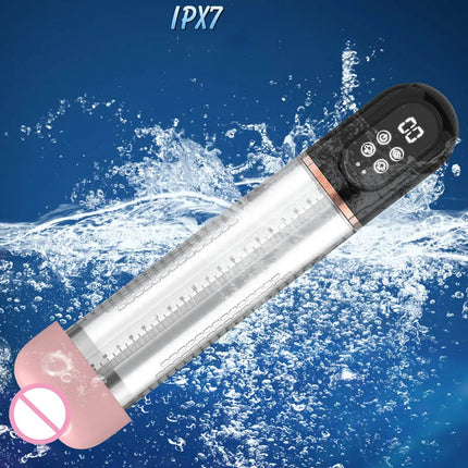Electric Penis Pump IPX7 Waterproof Suction Penis Extender Dick Enlarger Vacuum Penis Enlargement Masturbator for Men Sex Toys