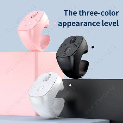 Bluetooth compatible 5.3 fingertip ring remote control finger ring mouse scrolling ring Bluetooth wireless camera selfie button