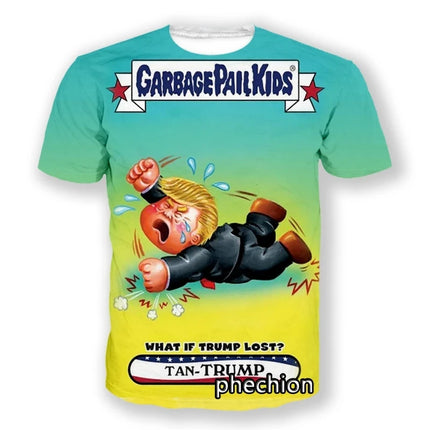Cartoon Garbage Pail Kids Graphic T-shirts 3D Print Kid Anime Tees Fashion Men Women Short Sleeve O-Neck Tshirt Harajuku Y2k Top