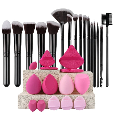 NEW 16PCS Professional Makeup Brush Set Soft Fluffy Eyeshadow Foundation Concealer Blending Blush Brush Kabuki Women Beauty Tool
