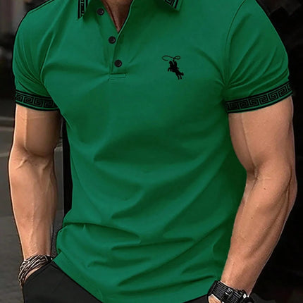 2026 Summer Men's Short-Sleeved Polo 3D Print Shirt - Breathable Lightweight Casual Simple and Versatile Men's Clothing