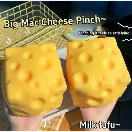 Jumbo Cheese Cube Stress Squishy Object Large Size Slow Rebound Stress Relief Fidget For ASMR Sensory Anti-Stress Anxiety Relief