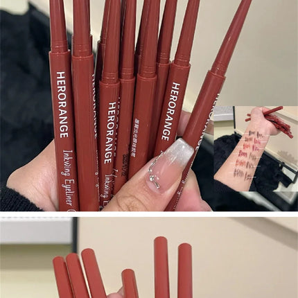 Matte Brighten Lying silkworm Eyeliner Gel Pen Waterproof Quick Drying Pink Brown Ultra fine Eye Shadow Pen Not-Smudge Makeup