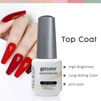 Clou Beaute 15ml Nail Gel Polish Vernis Semi Permanent UV LED Lamp Lakiery Hybrydowe Hema Free Red Nail Art Gel Lacquer Gel