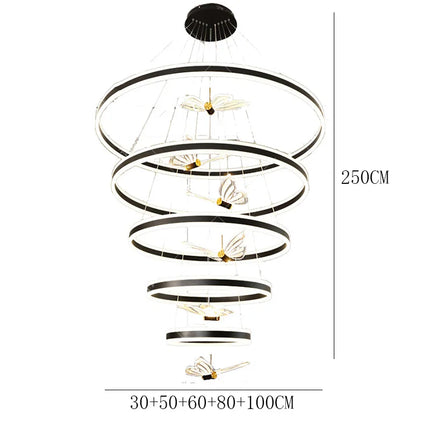 Modern Home Decor Ring LED Lights Pendant Light Lamps for Living Room Chandeliers for Dining Room Hanging Light Indoor Lighting
