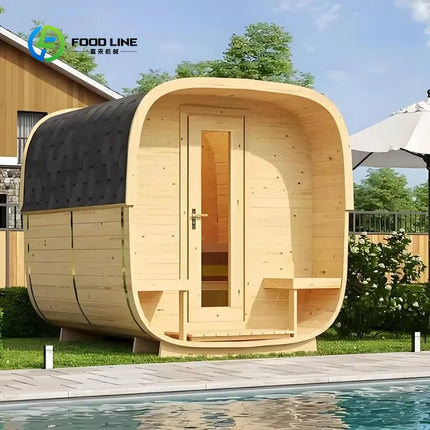 Customized Modern Design Traditional Dry Steam Sauna Room Premium Outdoor for 4 People Electric Heating Hemlock for Villas